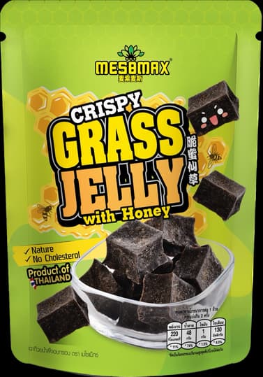 CRISPY GRASS JELLY WITH HONEY (เฉาก๊วยน้ำผึ้งอบกรอบ)